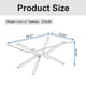 thumbnail image 2 of 39.37" Rectangle Black Glass Coffee Table,Stylish Design with Black Metal Legs, Coffee Table for Living Room, 2 of 3