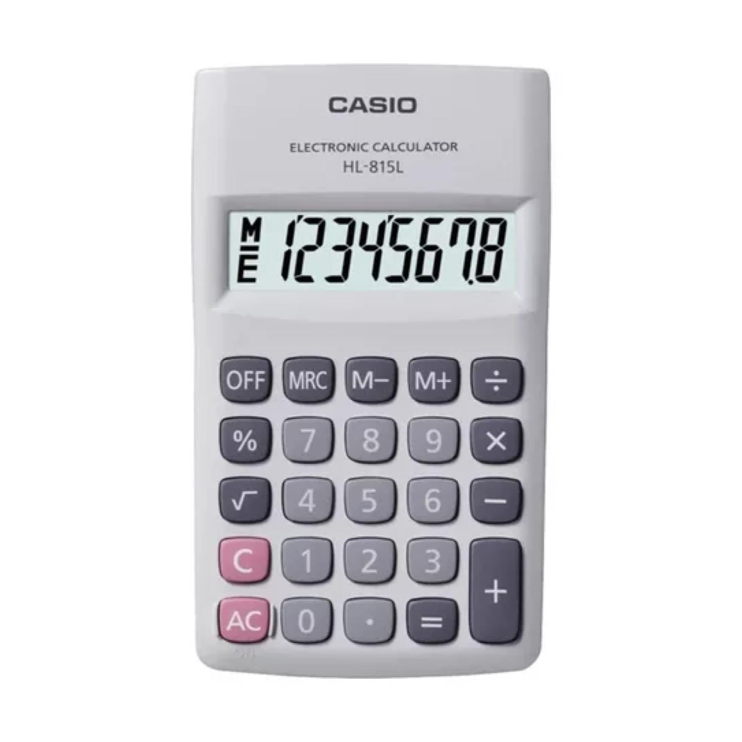 Casio - Calculadora De Bolsillo 8 Digitos Blanco Hl-815l
