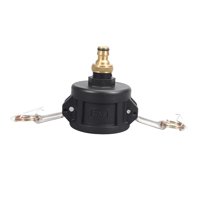 Magideal - Accesorios De Tanque Ibc, Conector Rápido De Cubo De Tonelada, Práctico Adaptador De Manguera De Tanque De Agua A Prueba De Fugas, Conector De Barril Boquilla De Latón De 2 Pulgadas