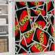 thumbnail image 5 of UNO-theme 4-Piece Shower Curtain Set with Rugs, Waterproof Bathroom Decor Set Includes Bath Mat, U-Shaped Rug, Toilet Lid Cover and Curtain with Hooks, 5 of 6