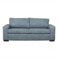 Muebles América - Sofá Infinity 3 Cuerpos Cuero Auris Azul Claro