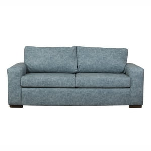 Muebles América - Sofá Infinity 3 Cuerpos Cuero Auris Azul Claro