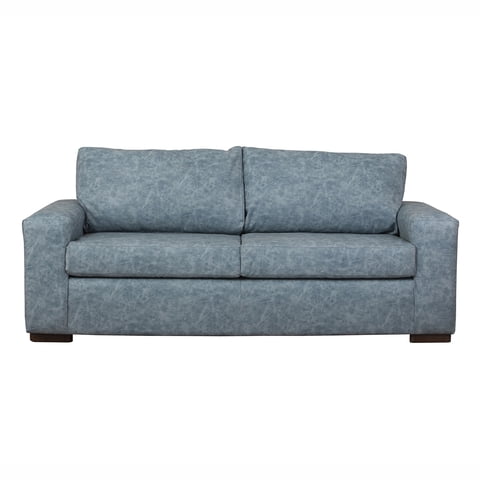 Muebles América - Sofá Infinity 3 Cuerpos Cuero Auris Azul Claro