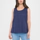 thumbnail image 3 of Blusa Mujer Sin Mangas Cuello Redondo Navy Print Corona, 3 of 5