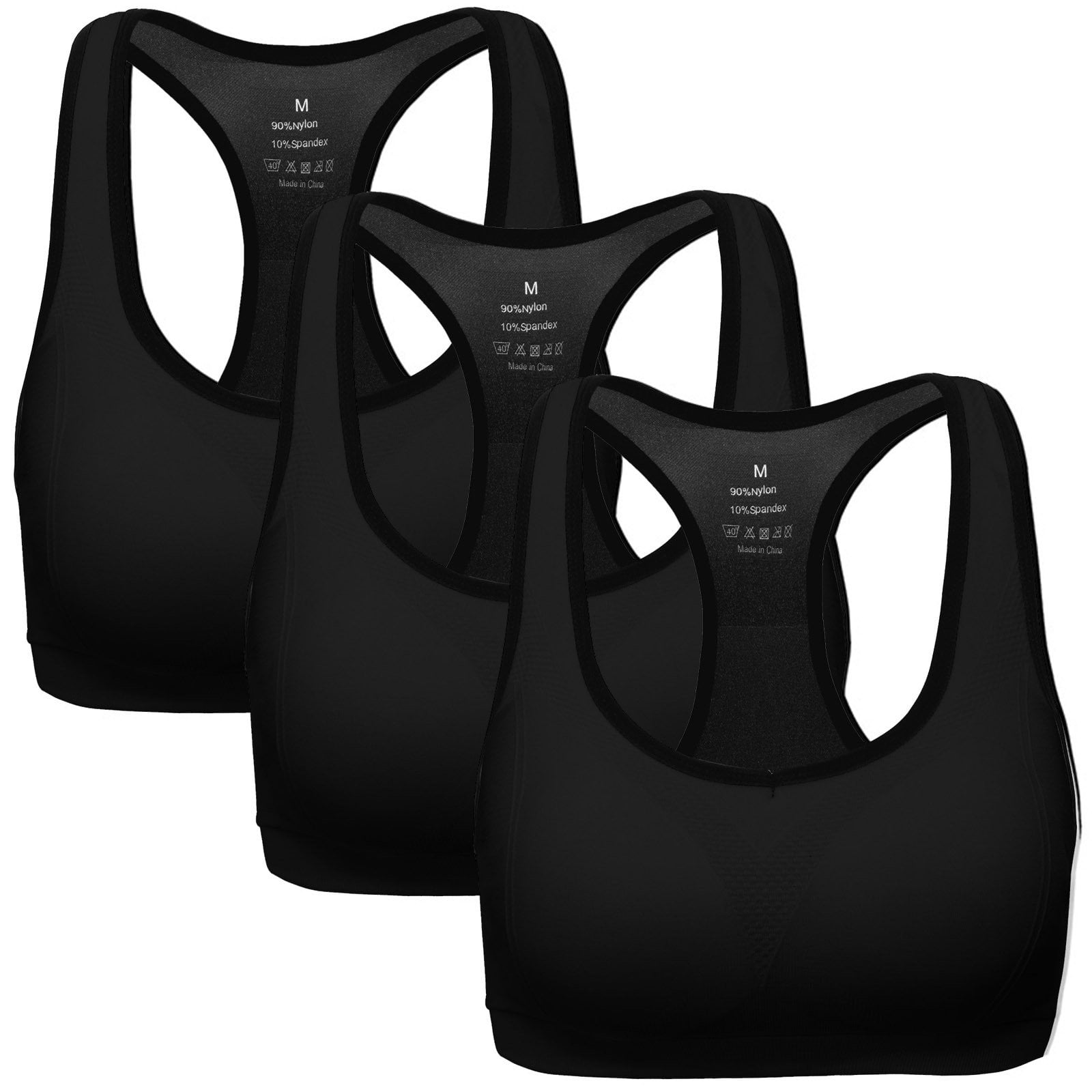 Sujetador Deportivo Mirity Para Mujer Con Espalda Cruzada De Alto Impacto Negro, Talla L