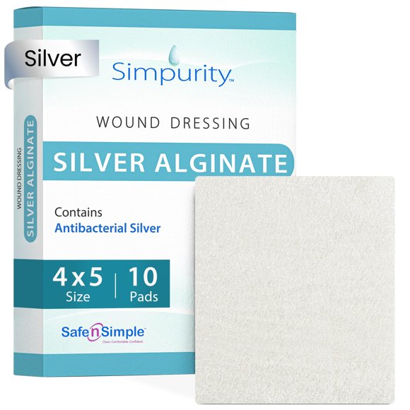 Apósito Simpurity 10x13 cm de Algínato de Calcio con Plata