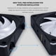 thumbnail image 5 of Ventilador Lian Li UNI CL120 ARGB PWM inalámbrico 12 cm blanco, 5 of 9