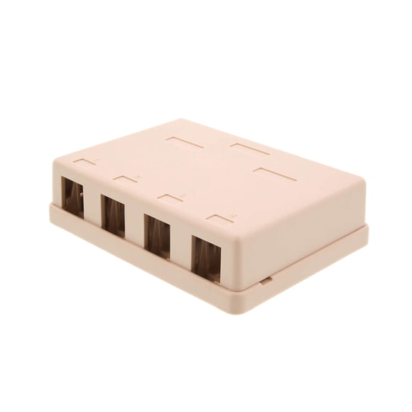 Caja De Montaje Superficial De 4 Puertos Para Jack Keystone Ethernet