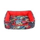 thumbnail image 1 of Cama Para Mascotas Diseño Plantas Rojo Grande, 1 of 2