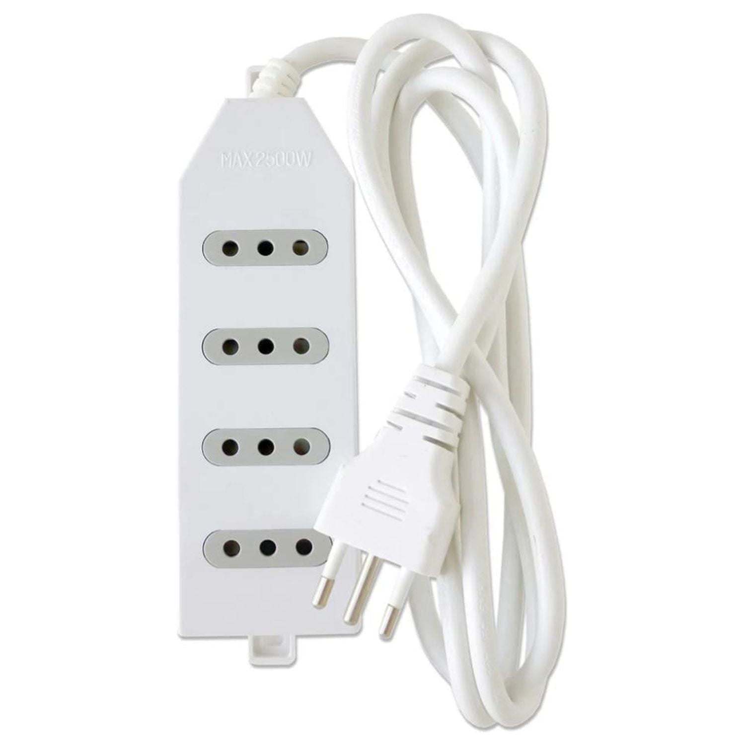 Macrotel - Zapatilla Alargador 3mt 4 Entradas Blanco