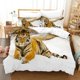 thumbnail image 1 of x1490 Bed Sheets Animal Tiger Printed Bedding Set Brown Duvet Quilt Cover Set Twin Bed Clothes For Child Kid Adult 3-Piece Bedding Set (1 Duvet Cover + 2 Pillow Shams) nj1490, 1 of 5