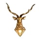 thumbnail image 5 of Art Deer Head Lámpara de pared Escultura de pared Accesorio Pantalla de material acero inoxidable Animal Antler Sconces Luz para cocina, loft, salón, pasillo,, 5 of 5