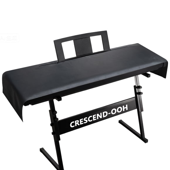 Funda anti polvo para teclado de piano Crescend-ooh 170 cm x 41 cm negra
