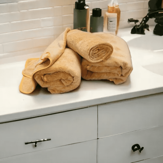 Genérico - Toallas De Baño 70x130 Cm Color Mostaza Liso