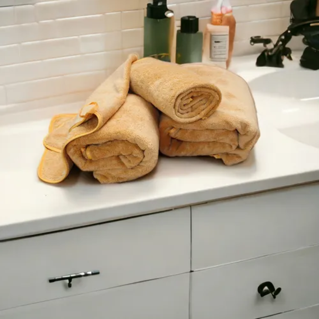 Genérico - Toallas De Baño 70X130 Cm Color Mostaza Liso