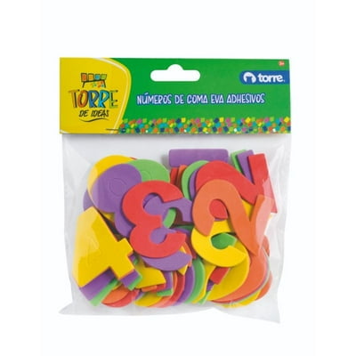 Números Adhesivos De Goma Eva Torre