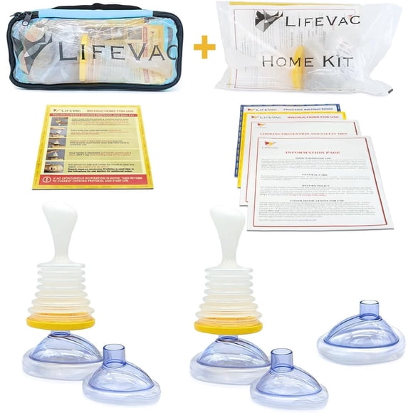 Kit combinado de dispositivos de rescate LifeVac para el hogar y los viajes, color azul