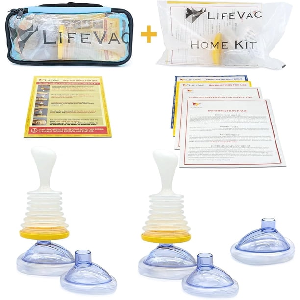 Kit combinado de dispositivos de rescate LifeVac para el hogar y los viajes, color azul