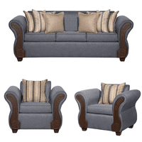 Ruzam Mobel - Juego De Living 3-1-1 Marsella Gris