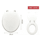 thumbnail image 2 of Asiento Wc Para Inodoro De Madera 42x36x12-16 Blanco, 2 of 3