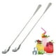 thumbnail image 1 of 2 cucharas mezcladoras de cóctel de acero inoxidable con mango largo para enfriar y mezclar bebidas., 1 of 7