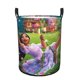 thumbnail image 1 of Isabella de Encanto Cesta de lavandería de gran capacidad redonda con asa, bolsa para ropa sucia plegable, almacenamiento para dormitorio, baño y lavadero 44x35 cm, 1 of 6