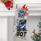 thumbnail image 2 of Astro Bot Tema: Calcetines de Navidad, fino lino blanco para colgar en escaleras y chimenea, decoración navideña para el hogar, regalo de Navidad. 45cm × 32cm, 2 of 5