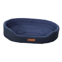 Magideal - Cama Baja Del Animal Doméstico De Los Bordes Delanteros, Cama Del Perro Del Sofá Respirable Del Gato Del Rectángulo, Cama Suave Lavable Del Perrito De , Azul M