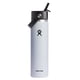 thumbnail image 1 of Botella de agua Hydro Flask Wide Flex con tapa de pajita de 700 ml, color blanco, 1 of 8