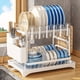 thumbnail image 1 of 1pc Dish Drying Rack For Kitchen Counter Over The Sink, Detachable Larger Capacity 2-Tier Dish Drying Rack Drainboard Set With Double-Layer Bowl Rack, Cup Rack, Drain Board, Sticky Board Rack, Cutlery, 1 of 3