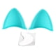 thumbnail image 4 of Casco Orejas De Gato Decoración Intercambiable Para Cascos De Moto Esquí Azul, 4 of 5