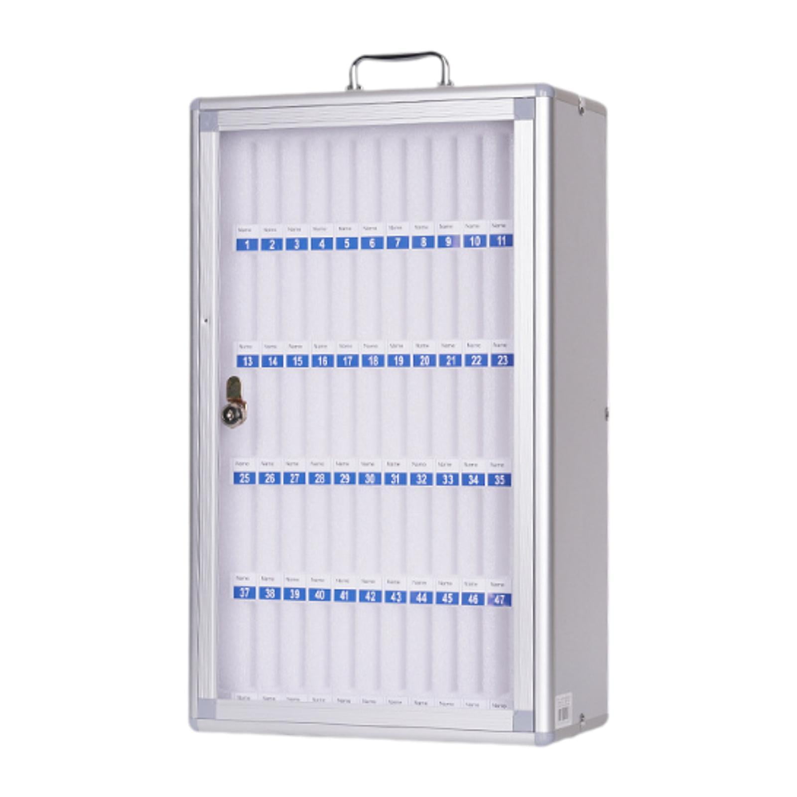 Magideal - Armario De Almacenamiento Para Teléfonos, Caja De Bloqueo, Estable, Montado En La Pared, Oficina, Aleación De Aluminio, Reunión En El Aula, Tabla De B 60 Ranuras