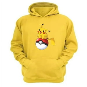 Genérico - Poleron Canguro Pokemón Amarillo Talla L Unisex