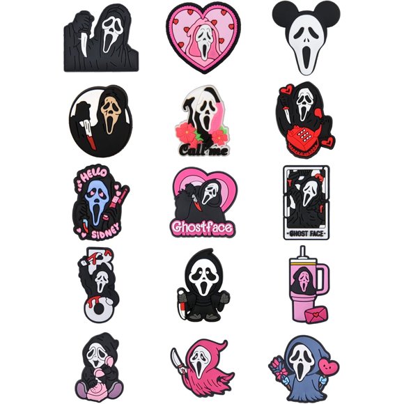 Horror Movie Characters Shoe Charms Decoration, 15 piezas