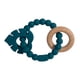thumbnail image 1 of 3-in-1 BPA-Free Silicone Teether: Leaves Design, Wood Ring, Infant Teething Toys - Food Grade Nursing Teether, 1 of 3