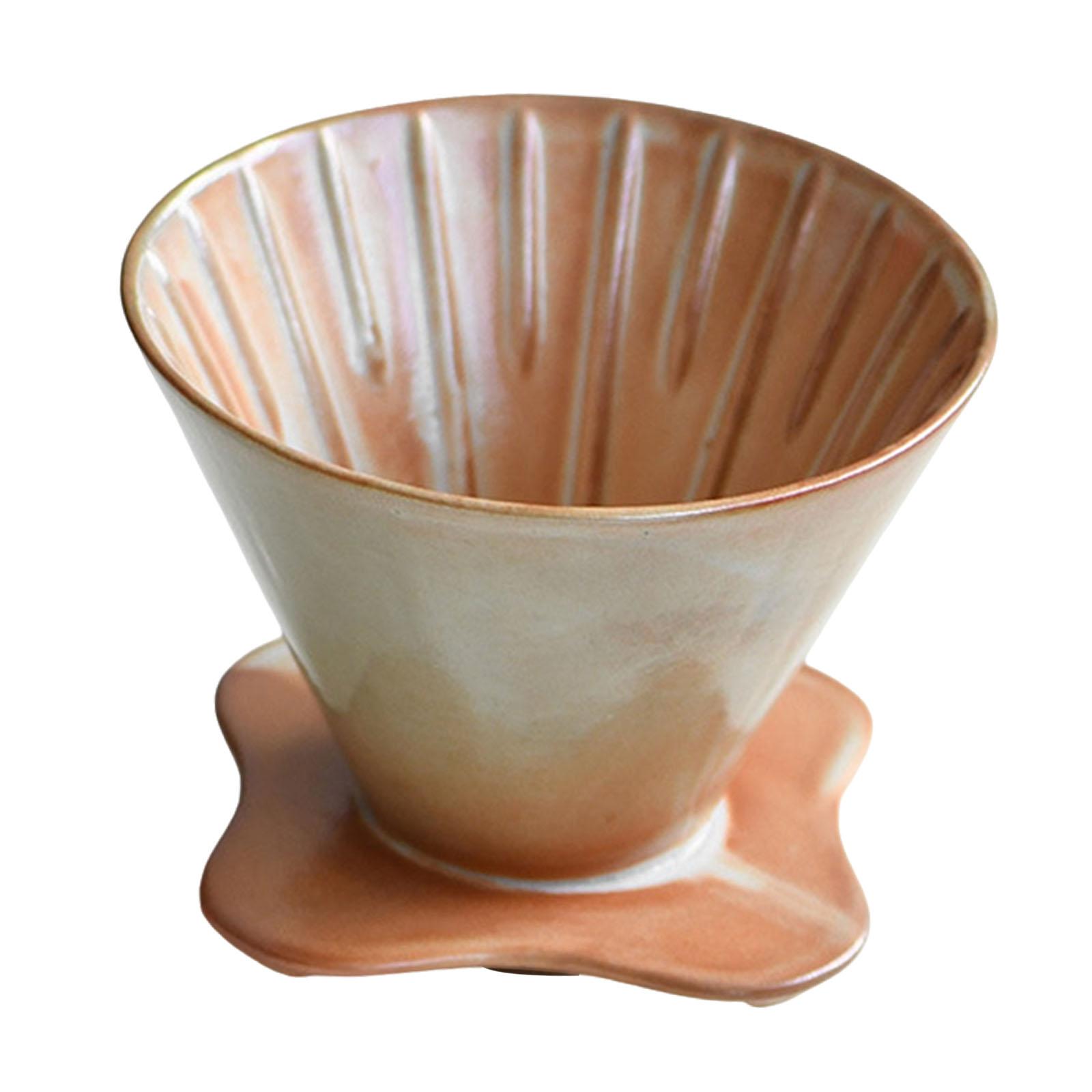 Magideal - Filtro De Café Cafetera De Goteo Manual Cono De Vértido Gotero Individual De Cerámica Para Mezcla Visual Adecuado Para Uso Familiar Diario Y Excursio Grande