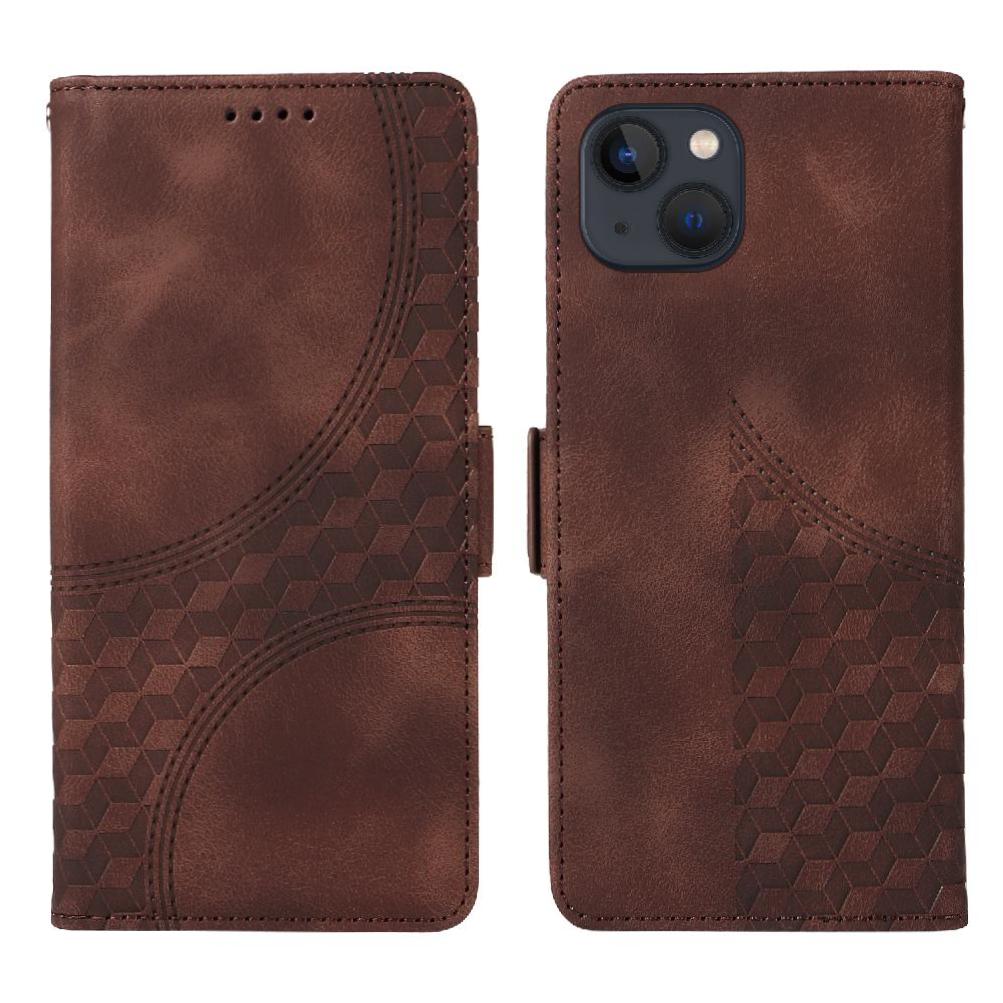 Carcasa Foxdock Iphone 13 De Cuero Pu, Diseño Acolchado Clásico, Protección Contra Caídas Y Rayones