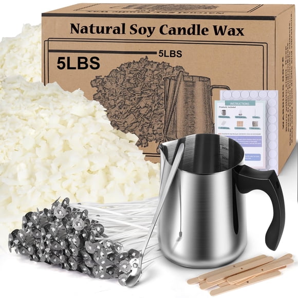 Kit para hacer velas Haccah, 2,3 kg de suministros de cera de soya
