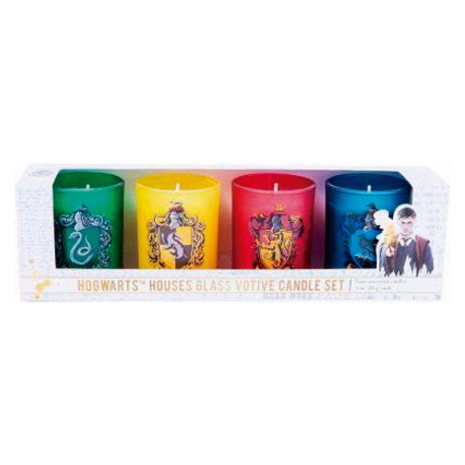 Insight - Harry Potter Hogwarts Houses Juego De Velas En Vaso Vidrio