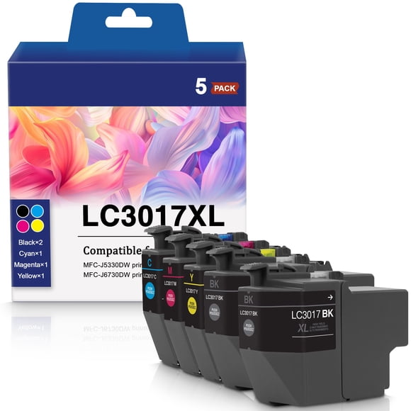Cartuchos De Tinta Lc3017xl Paquete De 5 Para Impresoras Brother