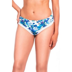 Samia - Bikini Calzón Tanga Reversible Estampado Azul Xl