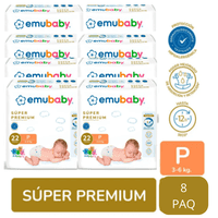Pack X8 Emubaby Premium P 176 Pañales