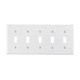 thumbnail image 1 of Placa de pared Leviton, blanca, 5 bandas, de plástico, paquete de 1, 1 of 1