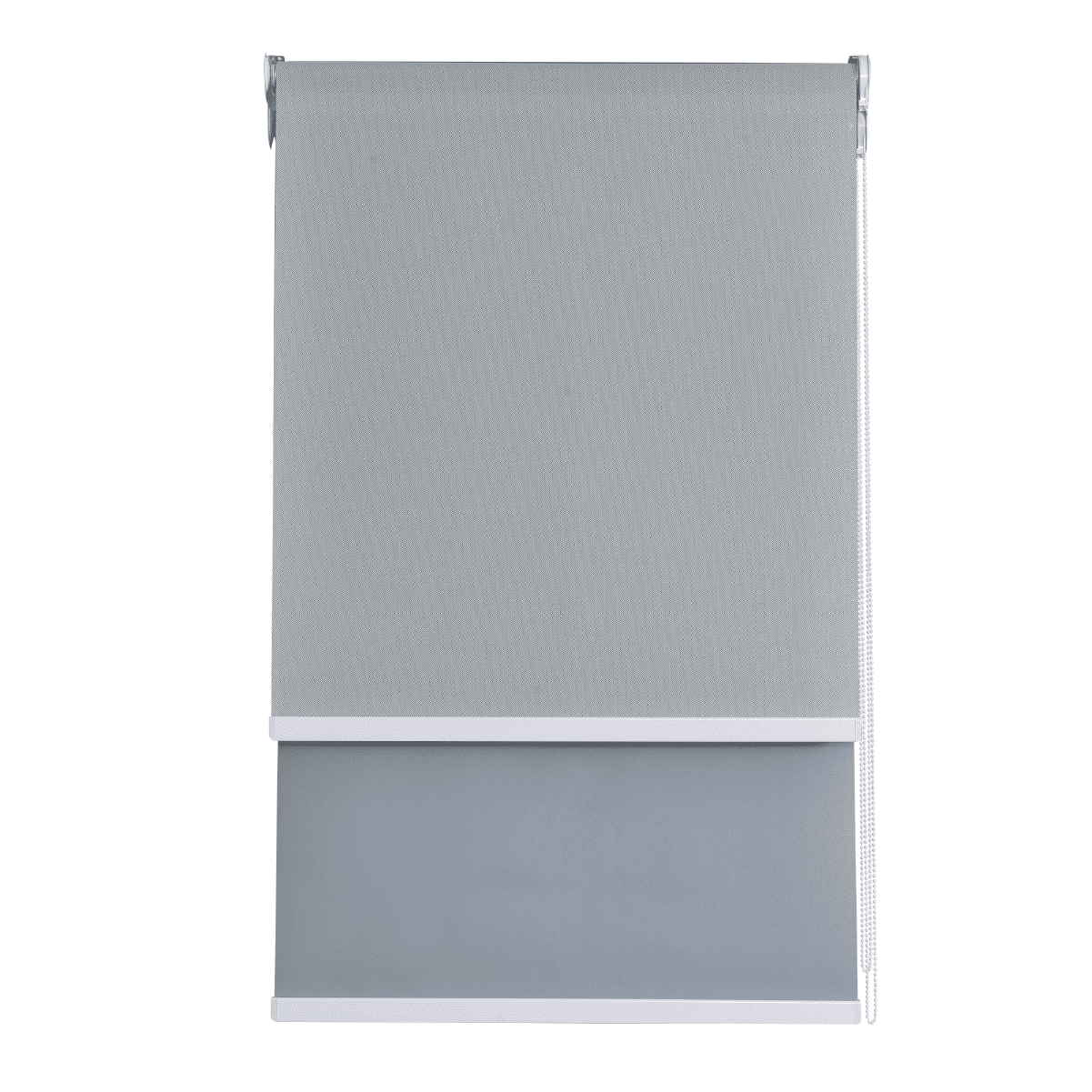 Aura Home - Cortina Roller Doble Blackout Y Sunscreen 150x250 Cm Color Gris Marca Aura