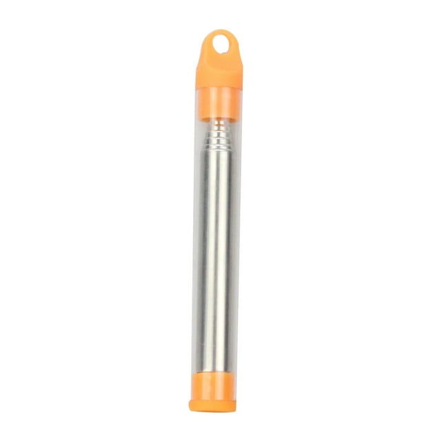 Herramienta plegable para fogatas, soplador de acero inoxidable, tubo retráctil con fuelle de bolsillo para picnic, camping, senderismo, construcción al aire libre, herramientas para fuego.