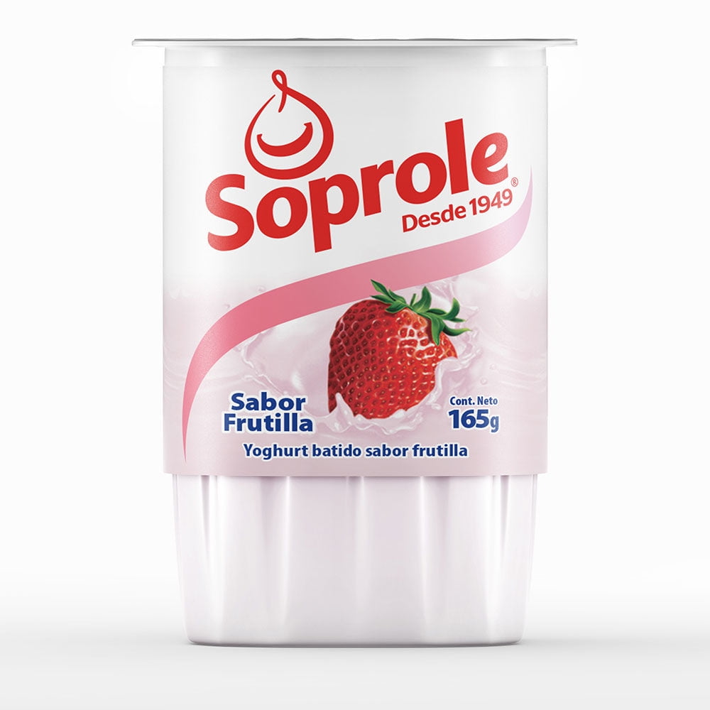 Yoghurt Batido Sabor Frutilla Pote 165 g Soprole
