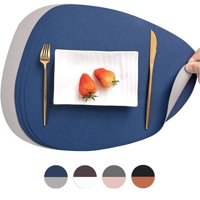 Aura Zeus - Set 4 Individuales Ecocuero Impermeables Antimanchas Reversibles