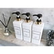 thumbnail image 4 of Juego De Botellas Con Bomba Diseño Dorado Moderno 800 Ml X3 Color Negro, 4 of 6