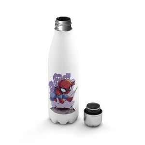 Creango - Botella Agua Termica Spiderman Marvel Chibi De Acero Inoxidable