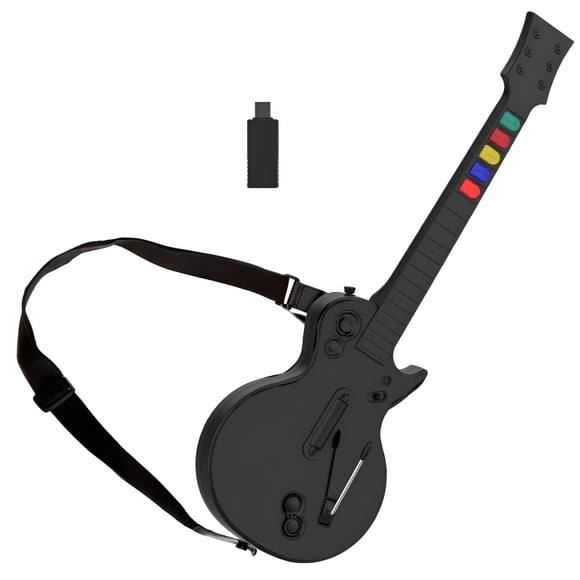 Controlador De Guitarra Pc Guitar Hero Wireless Ps3 Negro